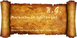 Markschejd Gábriel névjegykártya
